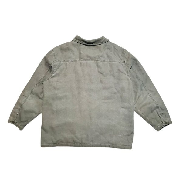Woolrich Olive Green Flannel Lined Button Front Outdoor Chore Jacket - XL - Picture 3 of 12